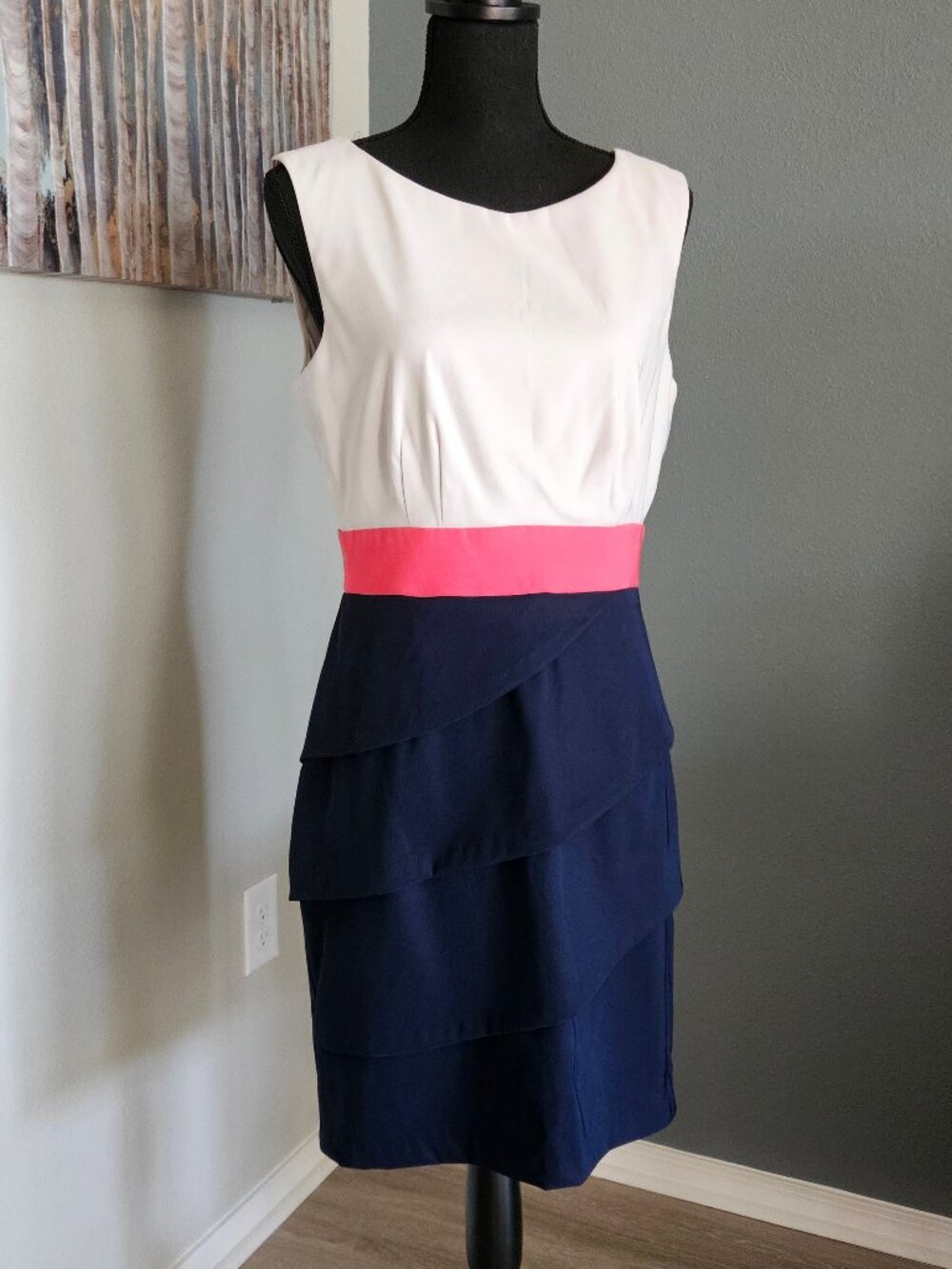 Connected Apparel Dressbarn color block dress - Size 10